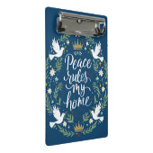 Peace Rules My Home ミニクリップボード (アングル)
