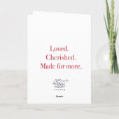 Peace Rules My HomeFolded Greeting Card カード (裏面)