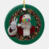 Peace Santa Christmas Ornament セラミックオーナメント (裏面)