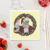 Peace Santa Holiday Napkin スタンダードランチョンナプキン (インサイチュ)
