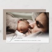 Peace Scriptエレガントの写パーソナライズされた真 シーズンカード (正面/裏面)