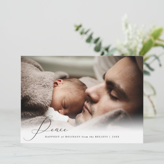 Peace Scriptエレガントの写パーソナライズされた真 シーズンカード (スタンド正面)