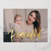 Peace Script Photo 箔シーズンポストカード (正面)