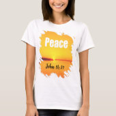 Peace Scripture Glowing Sunset T-Shirt Tシャツ (正面)