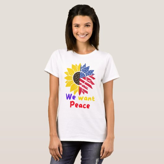 Peace Shirt、Boho Shirts For Women Tシャツ (正面フル)