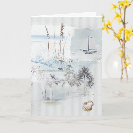 Peace Shores Collage Companity Card カード (黄色い花)