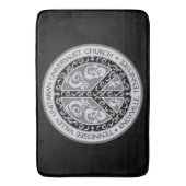 Peace Signデザインin白黒 バスマット (正面縦)