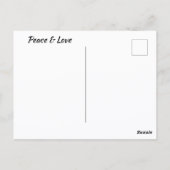 Peace Signハートof Seashells OBX NC ポストカード (裏面)