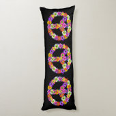 Peace Signフローラ（黒） ボディピロー (裏面 (縦))