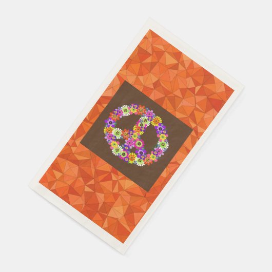 Peace Signフローラon Brown with Orange (コーナー)