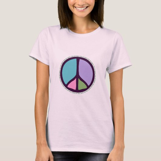 Peace SignレディオーガニックースTシャツ Tシャツ (正面)