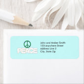Peace Sign差出人住所ラベル ラベル (インサイチュ)