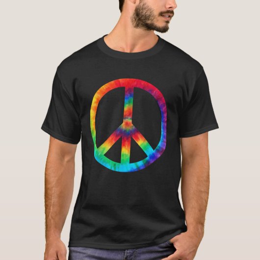PEACE SIGN絞り染めHippies Christmas s Tシャツ (正面)