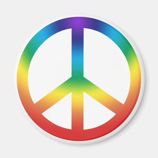 [Peace Sign]ボタン；チャクラの色 マグネット (正面)