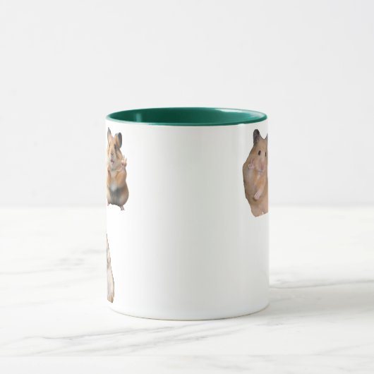 Peace sign and Screaming Hamster Meme Funny Mug マグカップ (中央)