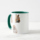 Peace sign and Screaming Hamster Meme Funny Mug マグカップ (正面左)