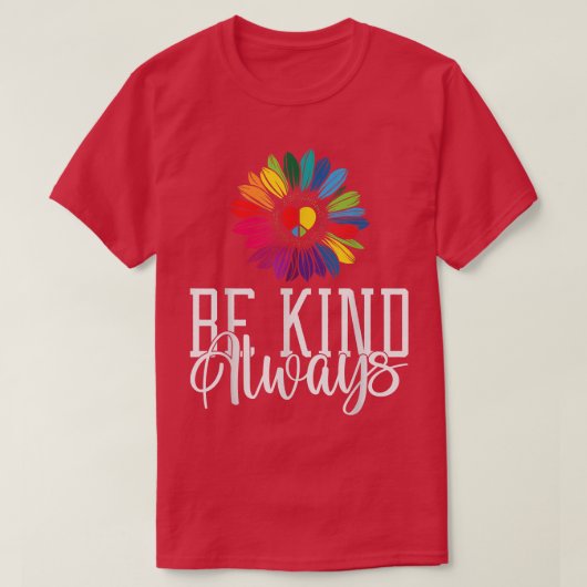 Peace Sign Be Kind Hippie Motivation Kindness Medi Tシャツ (デザイン正面)