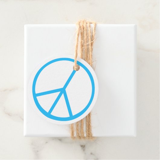 Peace Sign Blue Groovy Retro Fun フェイバータグ (インサイチュ)