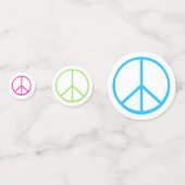 Peace Sign Blue Yellow Green Pink  コンフェッティ (裏面)