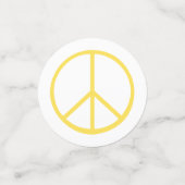 Peace Sign Blue Yellow Green Pink  コンフェッティ (スモール正面)