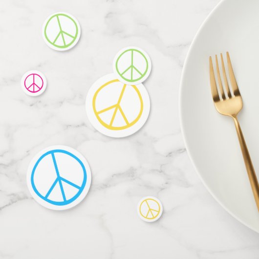 Peace Sign Blue Yellow Green Pink  コンフェッティ (グループ)