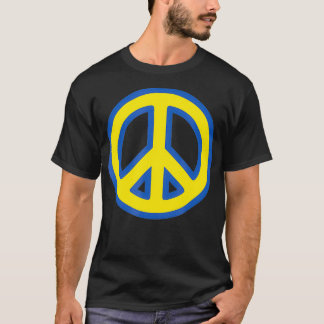PEACE SIGN Blue & yellow Ukrainian Soliance Uk Tシャツ