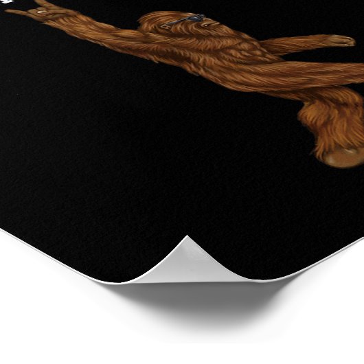 Peace Sign Bones Halloween Skeleton Hand Finger F ポスター (角)