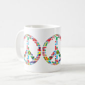 peace sign coffee mug コーヒーマグカップ (正面左)