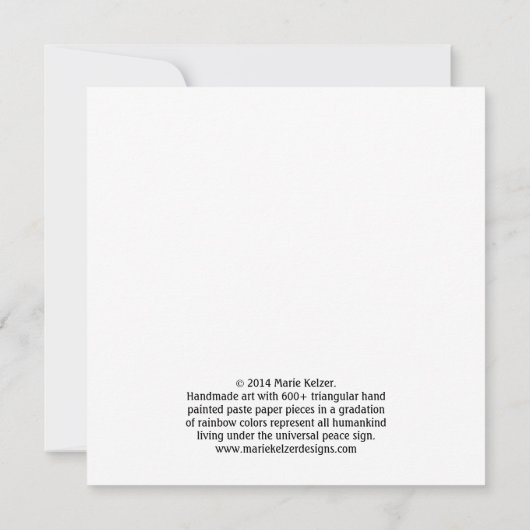Peace Sign Collageカード (裏面)