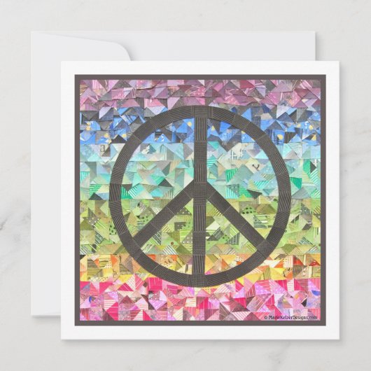 Peace Sign Collageカード (正面)