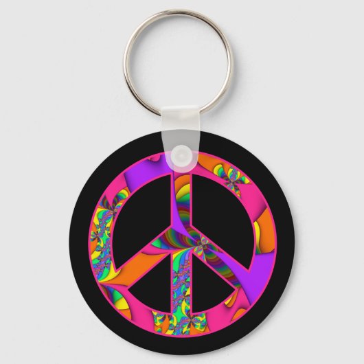Peace Sign Color Me Bright Keychain キーホルダー (正面)