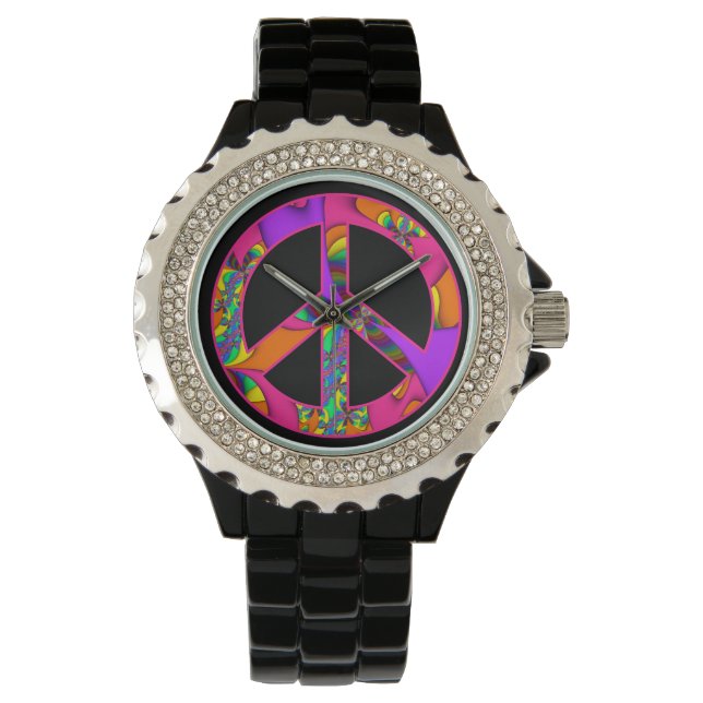 Peace Sign Color Me Bright Watch 腕時計 (正面)