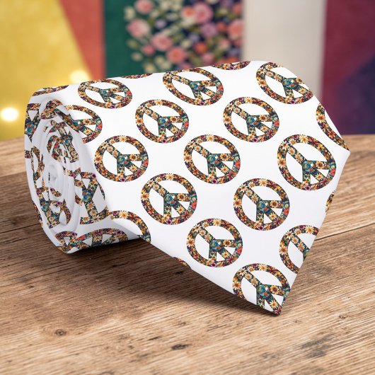 Peace Sign Custom Necktie Tie ネクタイ