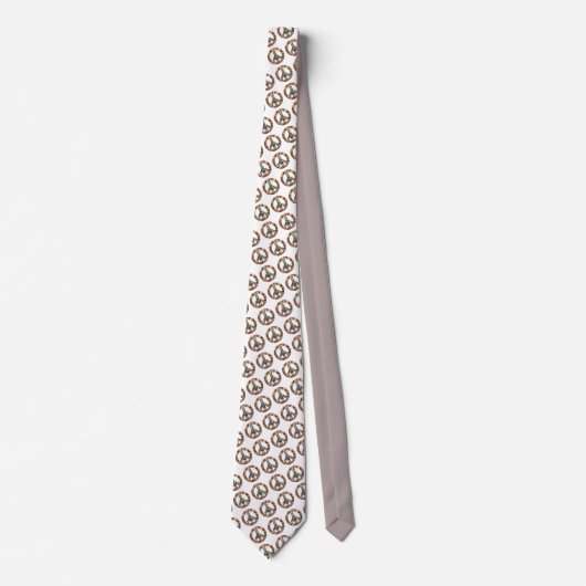 Peace Sign Custom Necktie Tie ネクタイ (正面)