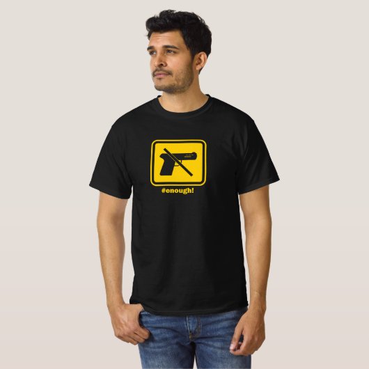 Peace sign Enough End Gun Violence Tシャツ (正面フル)