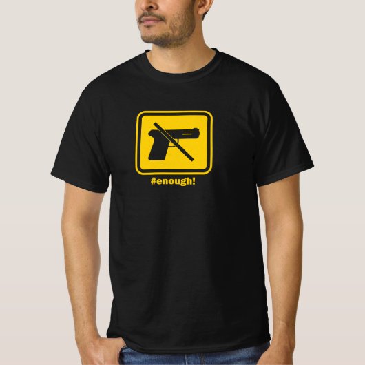 Peace sign Enough End Gun Violence Tシャツ (正面)