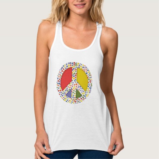 Peace Sign Flowy Tank Top タンクトップ (正面)