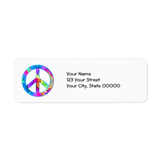 Peace Sign Fractal Summer Palette ラベル (正面)
