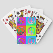 Peace sign groovy絞り染めグラフィティ絵を描スプレーアート トランプ (裏面)