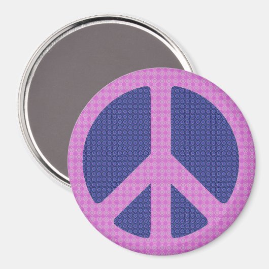 Peace Sign Groovy マグネット (正面/裏面)