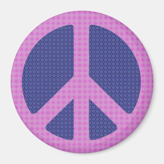 Peace Sign Groovy マグネット (正面)