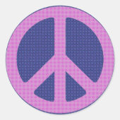 Peace Sign Groovy ラウンドシール (正面)