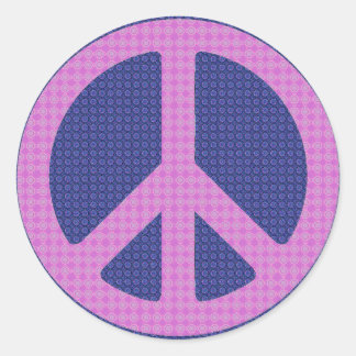 Peace Sign Groovy ラウンドシール