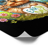 Peace Sign Hand Yorkshire Terrier Kids Mens Womens ポスター (角)