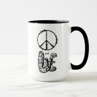 Peace Sign, Hippie, Boho, Love, Coffee Mug マグカップ