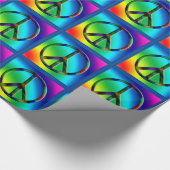 Peace Sign Hippie Gift Wrap ラッピングペーパー (角)