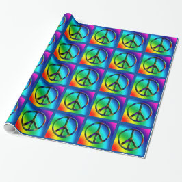 Peace Sign Hippie Gift Wrap ラッピングペーパー