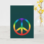 Peace Sign inチャクラ付きグリーティングカード カード (黄色い花)