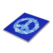 Peace Sign in Blue タイル (側面)