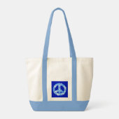Peace Sign in Blue トートバッグ (裏面)